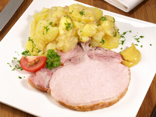 Smoked Pork Neck with Potato Salad
