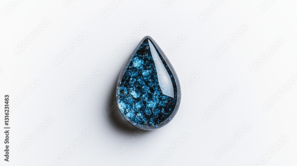 Aufkleber blue and white tear shaped object isolated on a white background highlighting its unique design and 