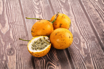 Yellow sweet juicy passion fruit