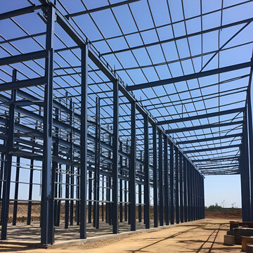 Galpon metalico construccion trabajadores  postes  de electricidad galvanizado estructura metalica industria mineria