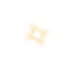 Realistic digital lens flare, Glowing sun light rays effect