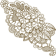 Beautiful flower art and mandala vector design