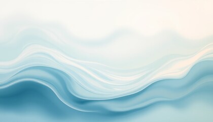 Fototapeta premium Abstract Blue Wave Design Soft Pastel Hues