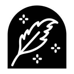 Kingdom Feather Vector Design Icon Style
