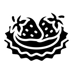 Fruit Tart Vector Design Icon Style