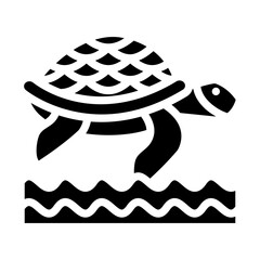 Sea Turtle Vector Design Icon Style