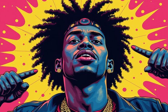 Bold and colorful music album cover - Powered by Adobe