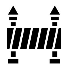 Construction Barrier Vector Design Icon Style