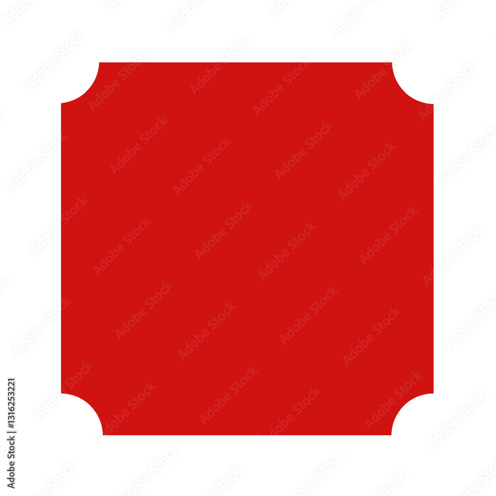 Aufkleber red price tag shape empty design element transparent background png file