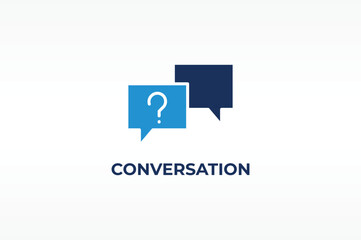 CONVERSATION vector, icon or logo sign isolated symbol illustration