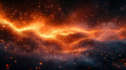 Obraz premium Captivating cosmic explosion of light and color outer space visual art night sky wide angle universe