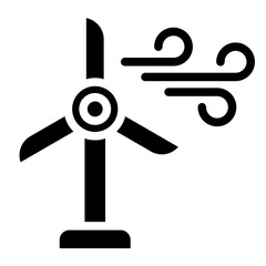 Wind Turbine Vector Design Icon Style