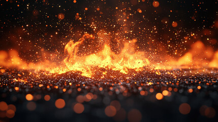 Explosive lava eruption volcanic landscape nature scene fiery environment close-up view dynamic energy