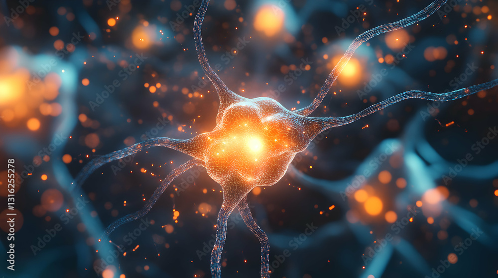 Aufkleber intricate neuron network representation: exploring the beauty of neural communication