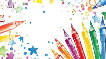 The Colored Pen Background of Children's Day: The Childhood Whimsy and Joyful World Outlined in the Colorful Hues