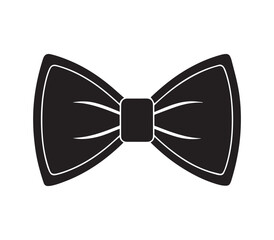 Bow tie black icon, isolated on white background. vector illustration