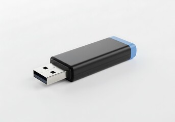 Isolated Usb Flash Drive on White Background for Data Storage