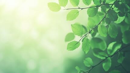 Obraz premium Vibrant Green Leaves in Sunlight