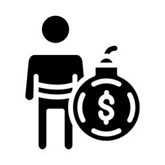 Consumer Debt Vector Design Icon Style