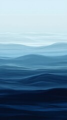 Fototapeta premium Abstract blue wave background.
