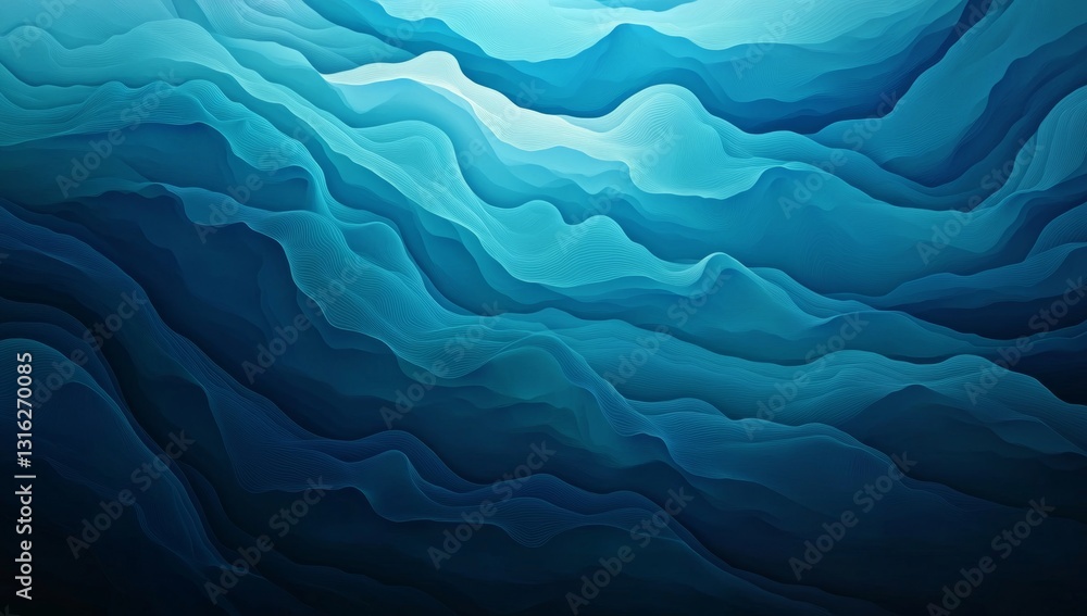 Poster high-quality grainy texture is combined with a smooth blue gradient to create an ideal background