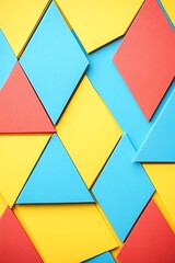 Obraz premium Geometric harmony, abstract arrangement with triangle and rhombus shapes