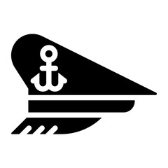 Captain hat Vector Design Icon Style