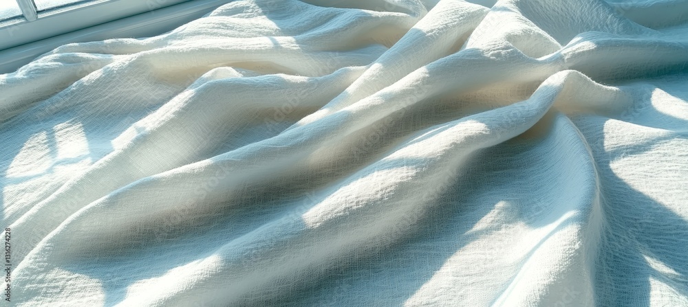 Poster the combination of smooth wavy lines on an abstract white background results in an elegant grainy te
