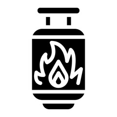 Gas Cylinder Vector Design Icon Style