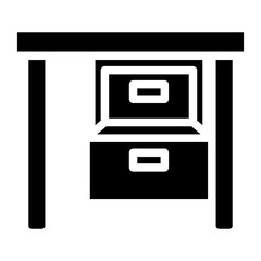 Desk Drawer Vector Design Icon Style