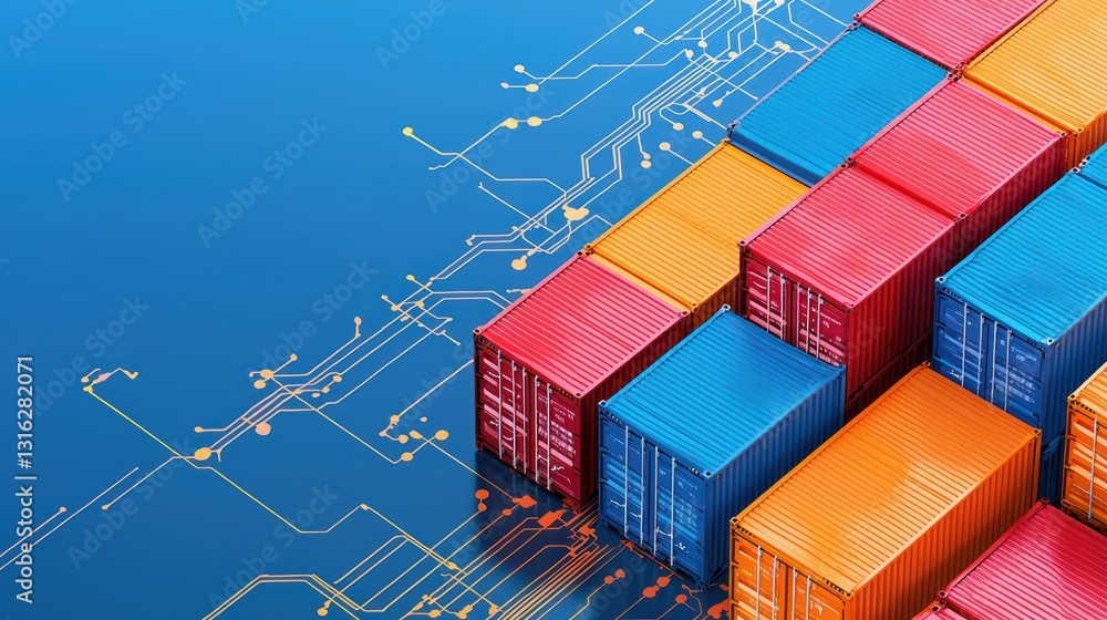Aufkleber ai driven cargo containers with dynamic routes for modern supply chain solutions