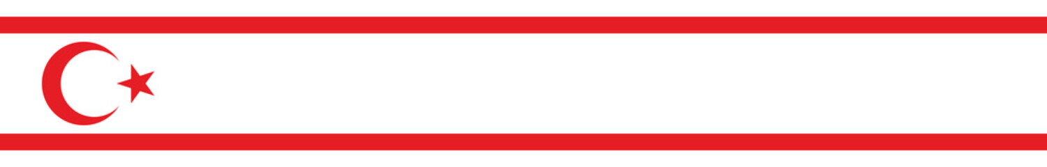 Obraz premium Northern Cyprus flag long banner digital vector illustration