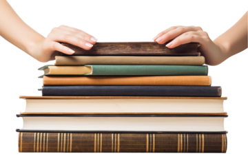 Teacher Holding Books – Educator and Mentor Isolated on Transparent Background