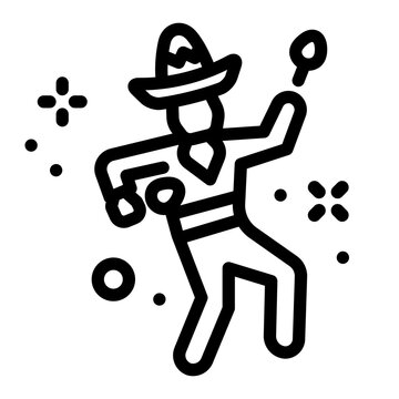 dancing mariachi with maracas clip art preview