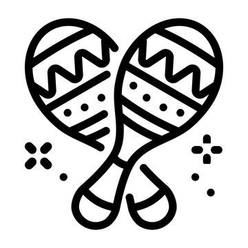 black line art maracas clip art preview