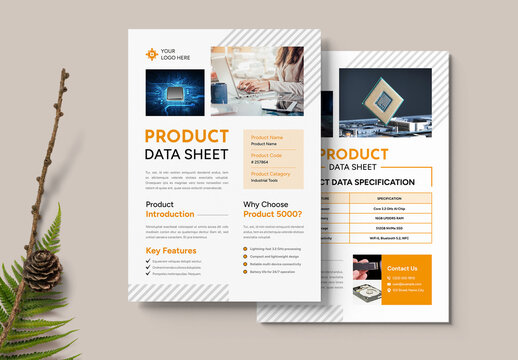Computer Product Data Sheet Layout