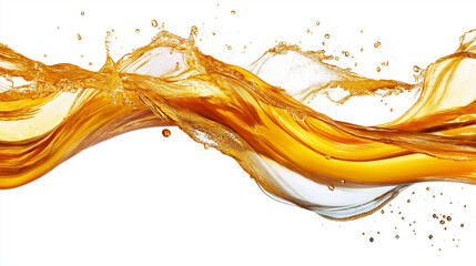 Fototapeta premium Golden Liquid Splash Abstract Art