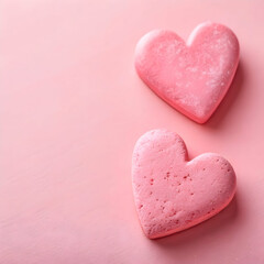 Fototapeta premium Valentine background with pink and red hearts
