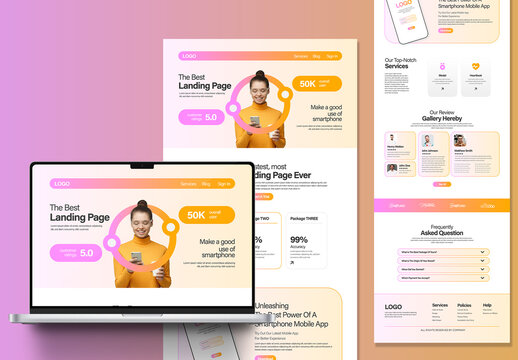 Minimal Landing Page For Product And Services