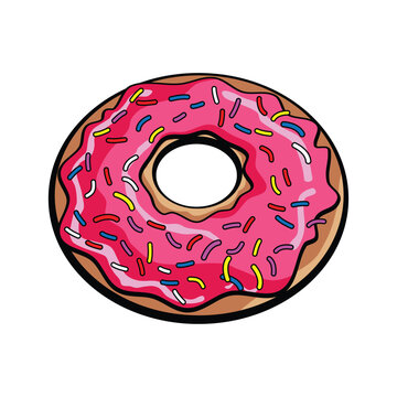 recommend clip art: donut with pink frosting