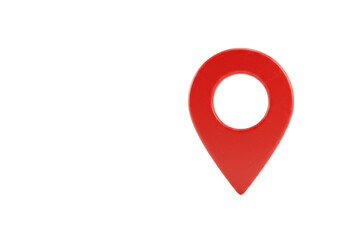 Isolated Red Location Pin for Maps