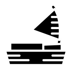 Sailboard Vector Design Icon Style