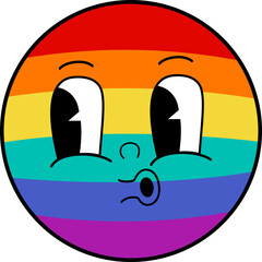 Pride Month Emoji Retro style.