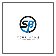 Abstract Letter SB Logo - Initial Monogram Template for Alphabet S and B
