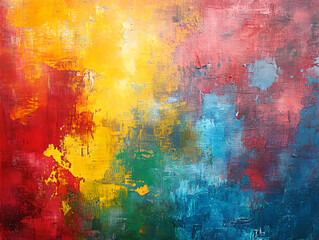 Colorful abstract oil painting
