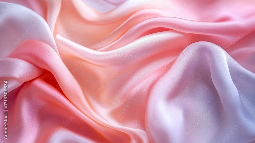 Aufkleber gentle folds of luxurious silk blend soft pinks and whites, evoking a feeling of tranquility. the de
