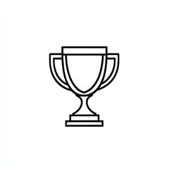 On a white background, a beautifully designed, classic trophy cup with handles is displayed, embodying the concept of success and attainment