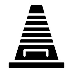Traffic Cone Vector Design Icon Style