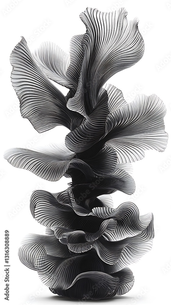 Aufkleber spectacular wavy monochrome pattern in abstract form on isolated background