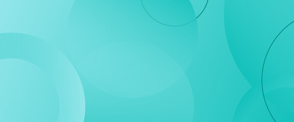 Dynamic bright turquoise gradient abstract 3D background with circle pattern and lines. Turquoise gradient colorful background. Eps10 vector